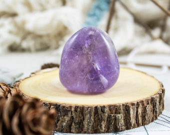 Energy Infused A-Grade Amethyst Large Tumbled Stones - Healing Crystals For Mental Strength and Relaxation