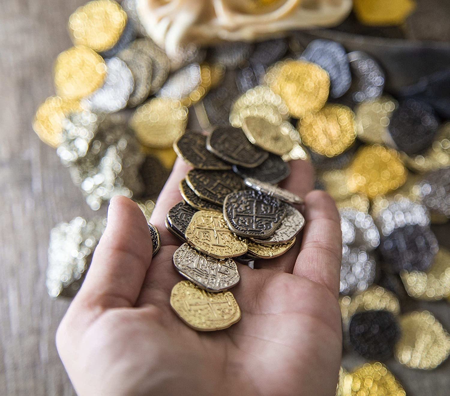 Metal Pirate Coins 30 Gold and Silver Spanish Doubloon - Etsy