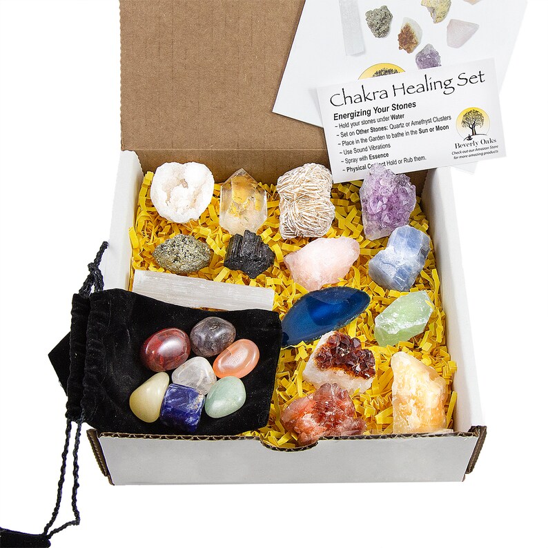 Ultimate Healing Crystals & Chakra Stones Discovery Set - 21 Piece ...