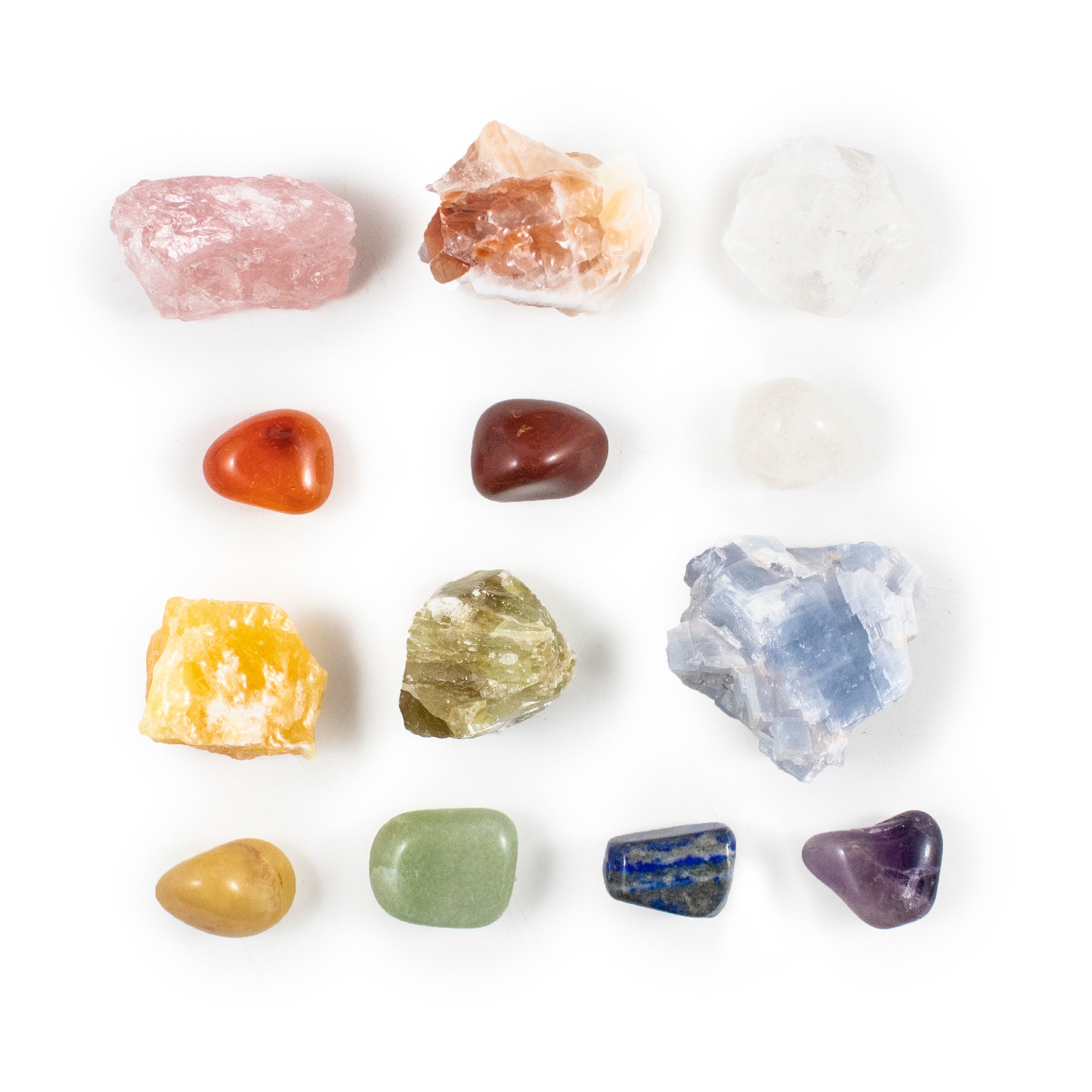 Chakra Set and Raw Crystals Healing Crystals Sampler Pack | Etsy