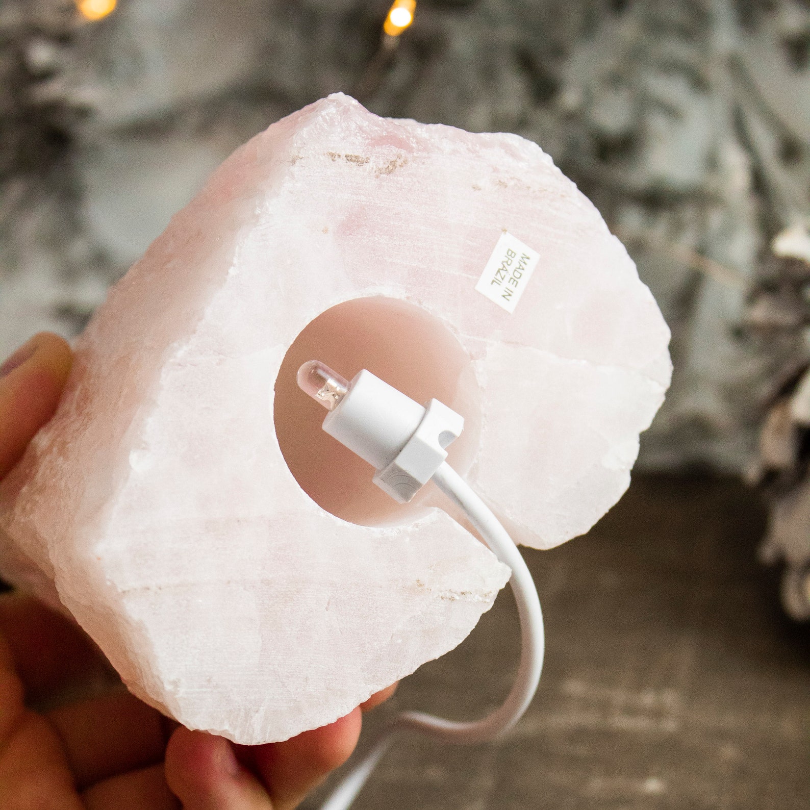 Rose Quartz Crystal Lamp Pink Quartz Light the Original Etsy