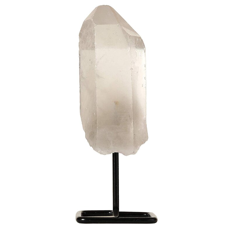 Clear Quartz Crystal Point on Metal Stand - Etsy
