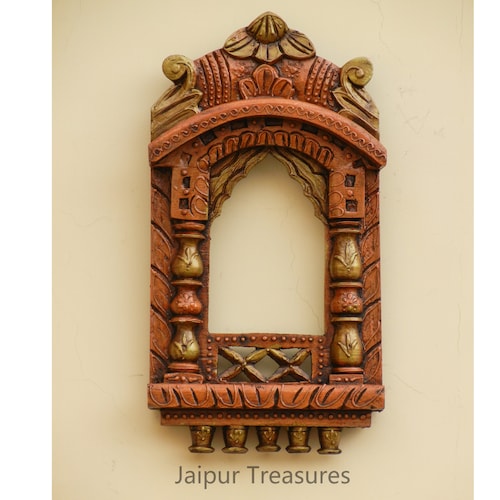 Wooden Window Wall Frame Hand Painted Hand Carved Indian - Etsy