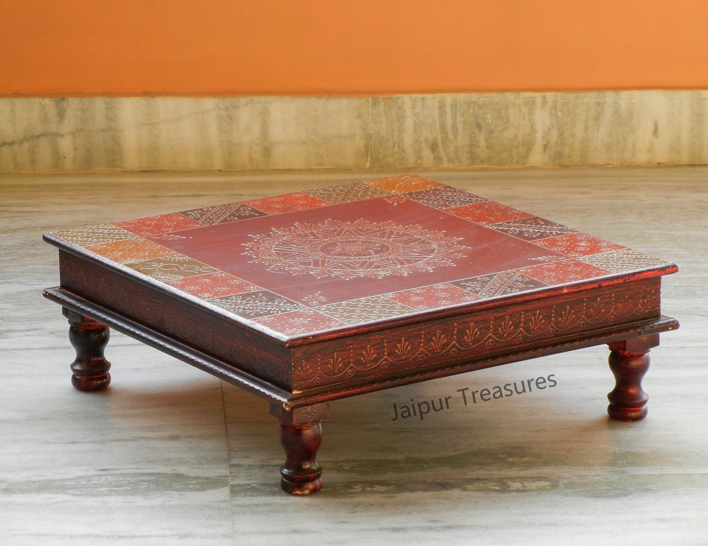 Wooden bajot table deals