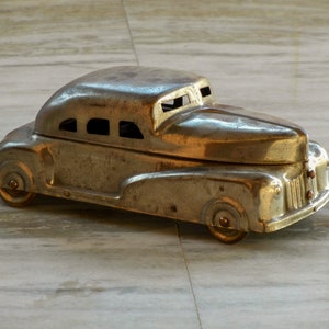 Vintage Brass Condiment Box, Spice Box, Mukhwas Box, Vintage Car
