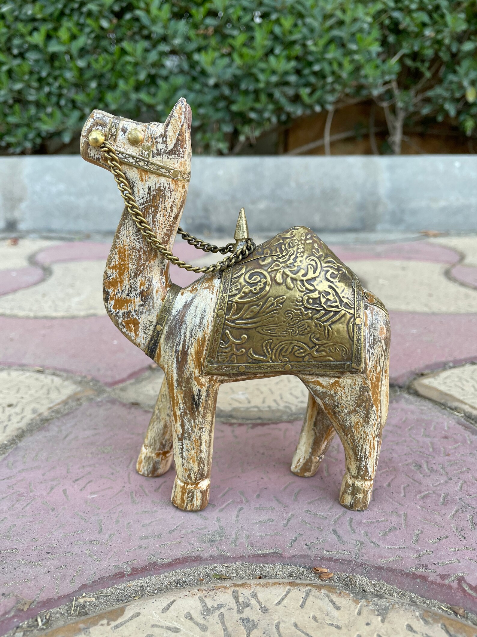Wooden & Brass Camel Statue Figure Showpiece Home Decor Etsy UK