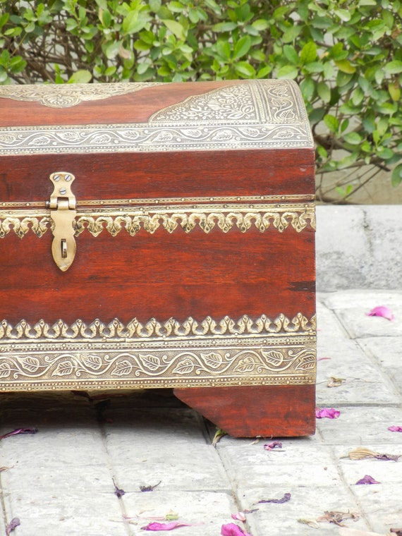 Wooden Chest Medieval Treasure Box Handmade Trunk Historical Rustic Vintage  Design Unique Craft And Special gift