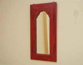 Wooden Mirror, Wall Mirror, Distressed Mirror, Rustic Finish Wall Mirror, Wall Hanging, Wooden Wall Mirror