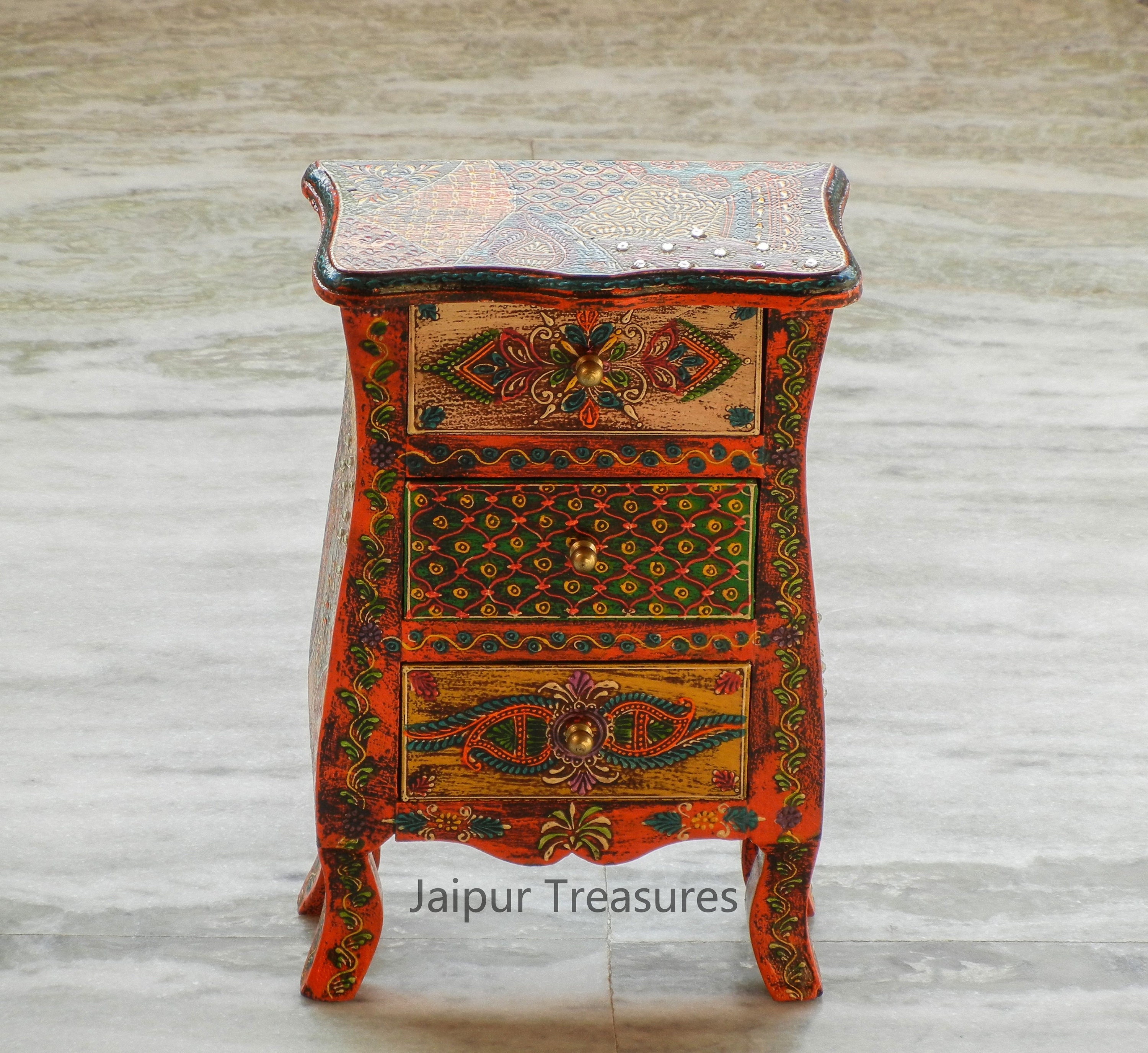 Wooden Small 3 Chest of Drawer Desk Organizer Handmade Hand Etsy