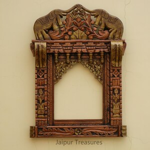 Wooden Ethnic Jharokha, Wall Frame, Wall Decor, Wall Hanging, Handmade Hand-Painted, Traditional Indian Style