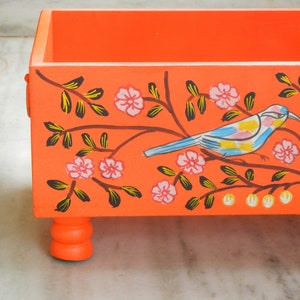 Wooden Painted Rectangle Fruit Basket, Fruit Plate, Punnet, Home Decor, Table Decor, Housewarming Gifts image 5
