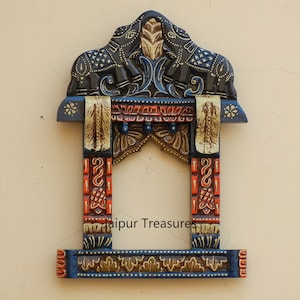 Wooden Jharokha, Wall Frame, Wall Decor, Wall Hanging, Handmade Hand-Painted, Indian Ethnic Traditional Style