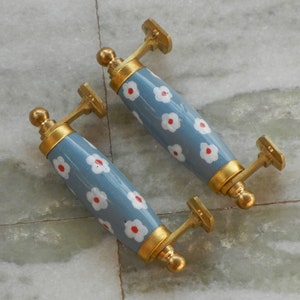 Ceramic Door Handle, Door Opener, Door Pull, Door Hardware, Home Decor - Pair