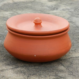 Indian Clay Mitti Earthen Pot For Cooking & Serving, Earthen Cooking Utensils, Clay Handi Pots, Clay Degchi, Manchatti/Meenchatti - Handi