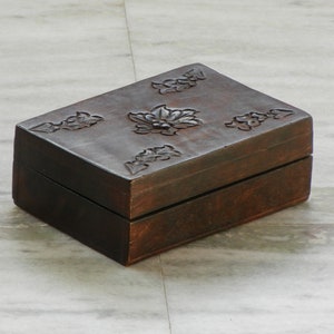 Vintage Wooden Jewelry Box, Treasure Box, Indian Style