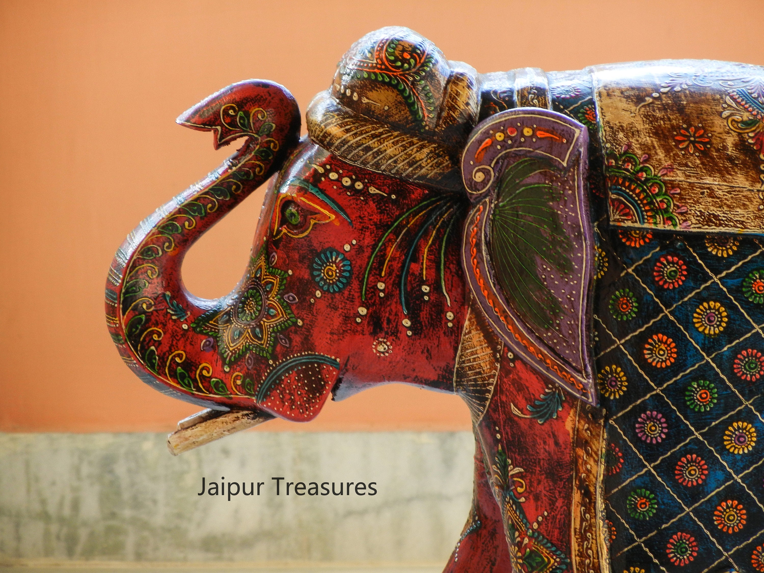 colourful elephant statue