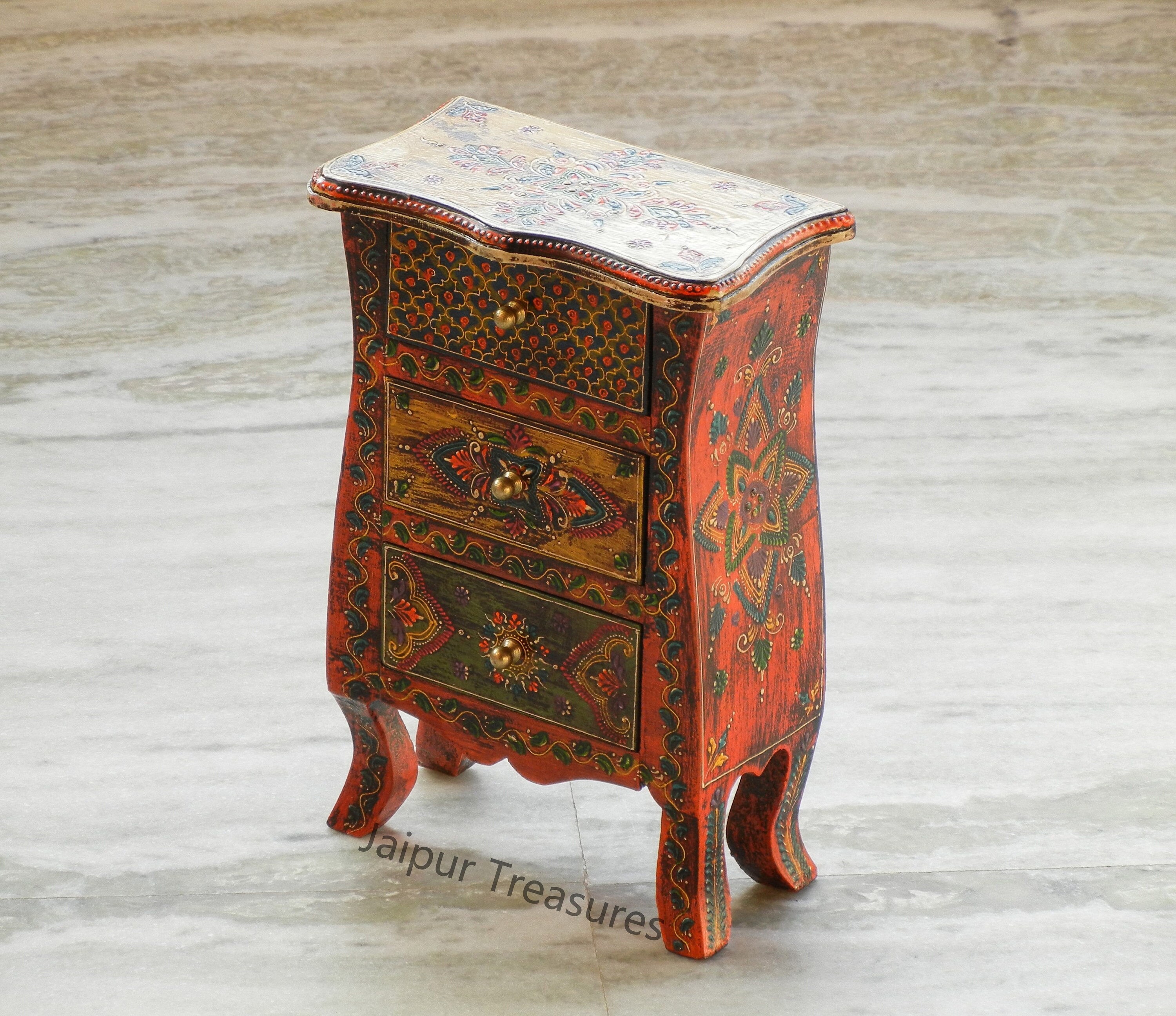 Wooden Small 3 Chest of Drawer Desk Organizer Handmade Hand Etsy