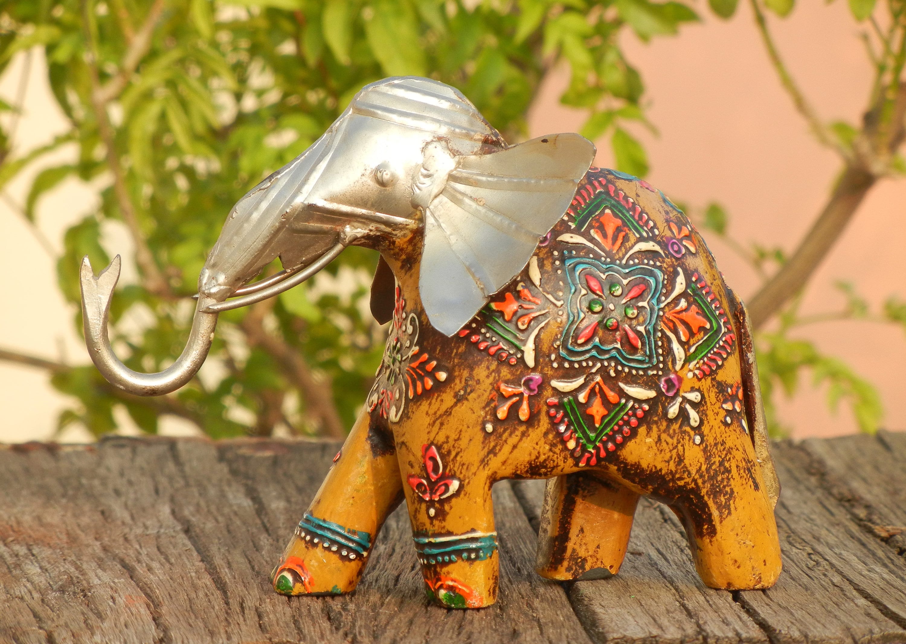 Wooden Elephant Statue Figurine Showpiece Handmade Hand Etsy