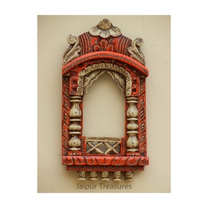Wooden Jharokha, Wall Frame, Wall Decor, Wall Hanging, Handmade Hand-Painted, Traditional Indian Style, Diwali Gifts