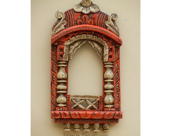 Wooden Jharokha, Wall Frame, Wall Decor, Wall Hanging, Handmade Hand-Painted, Traditional Indian Style, Diwali Gifts