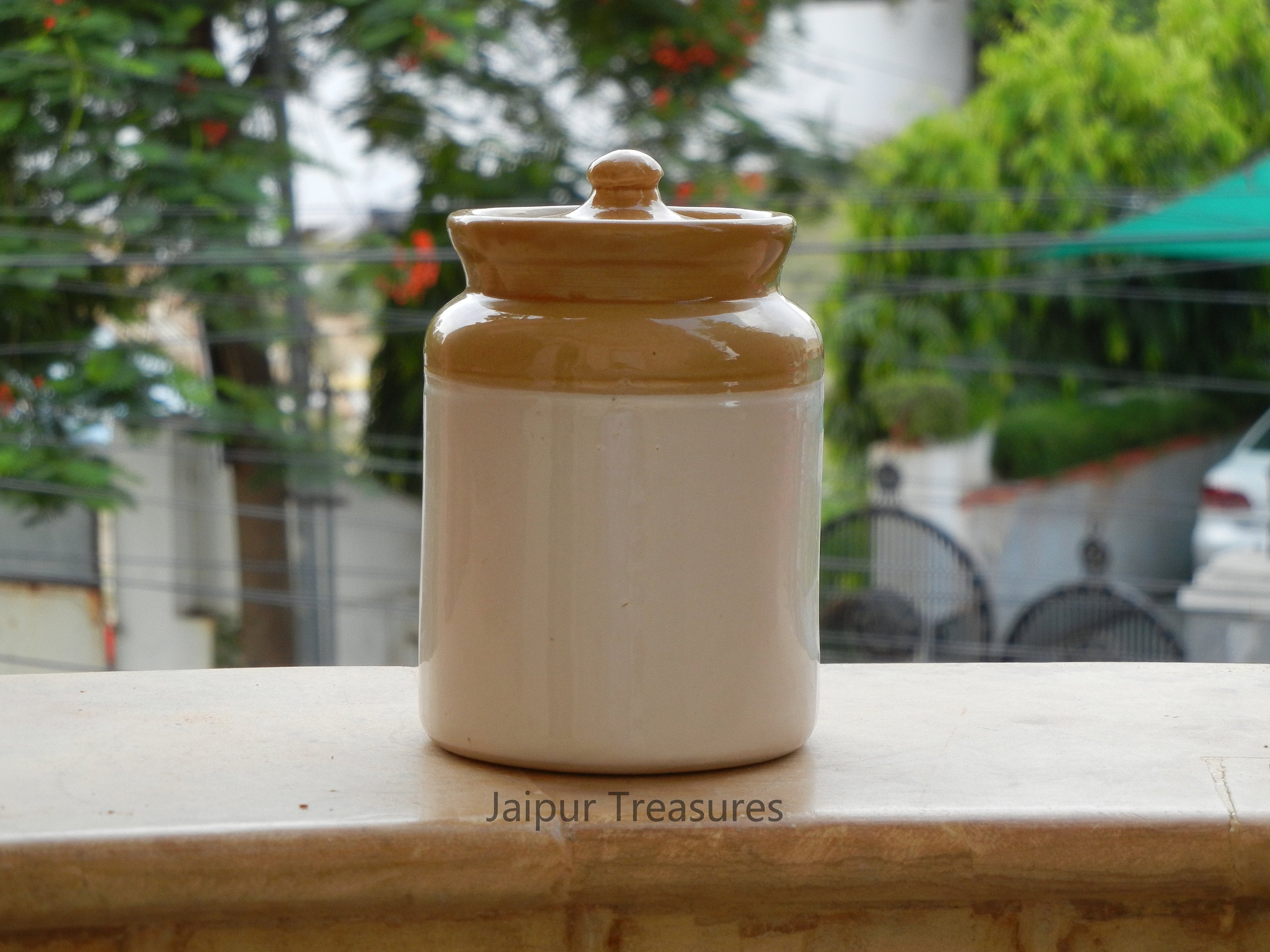 1pc Ceramic Pickle Jar Food Storage Kitchen Container Household いいスタイル