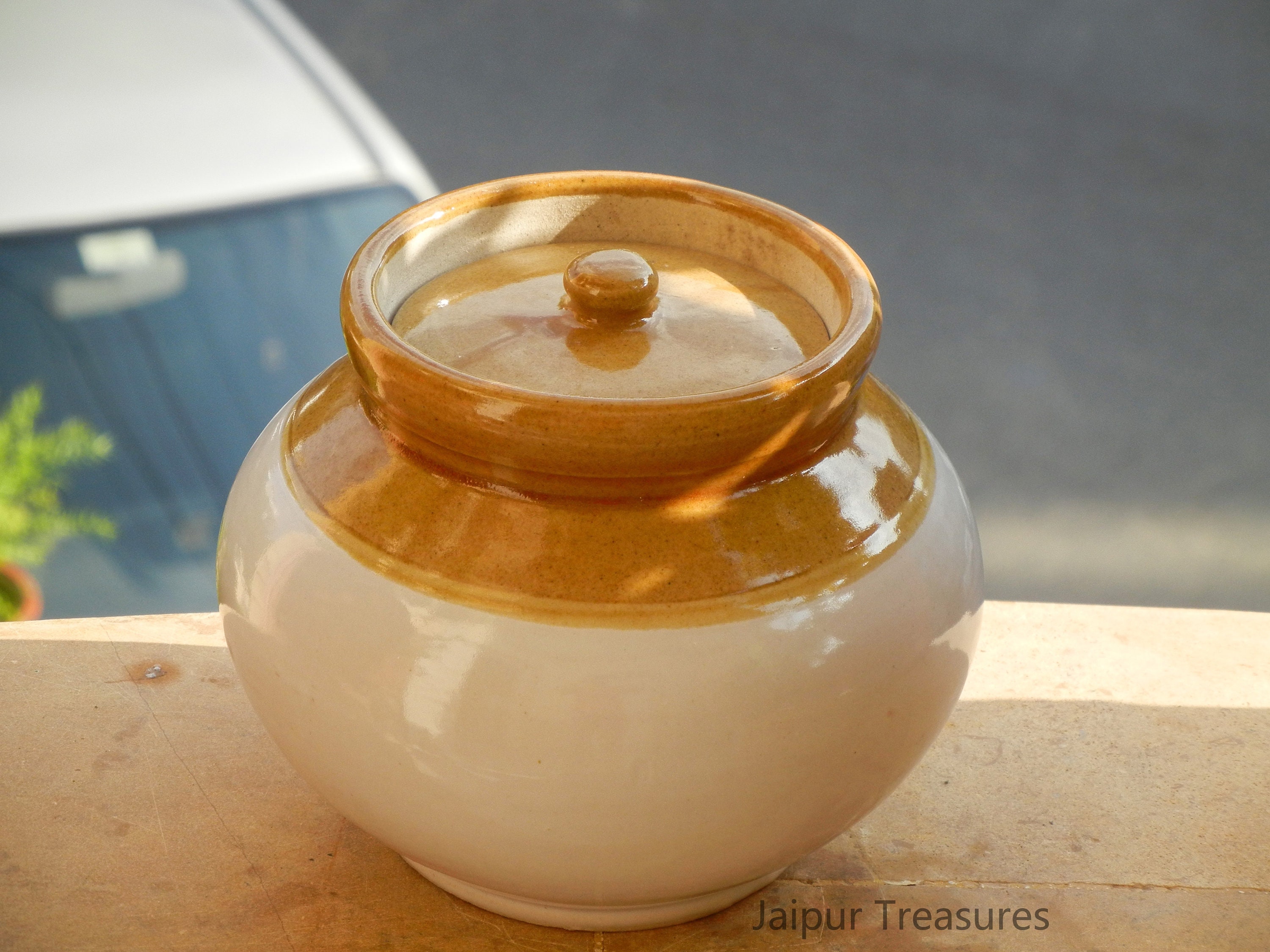 Ceramic Round Pickle Jar Achaar Barni Container Canister Etsy UK