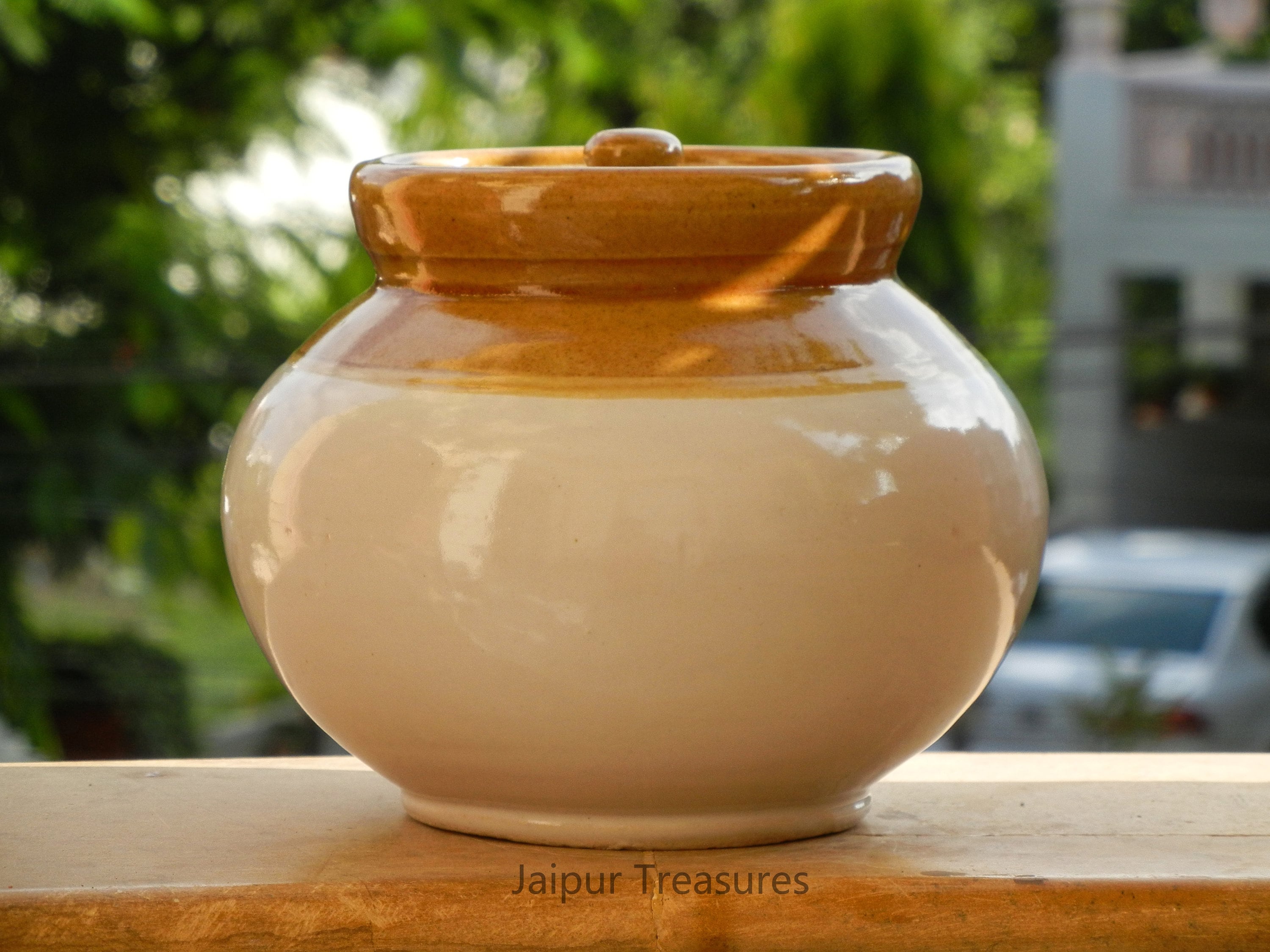 Ceramic Round Pickle Jar Achaar Barni Container Canister Etsy