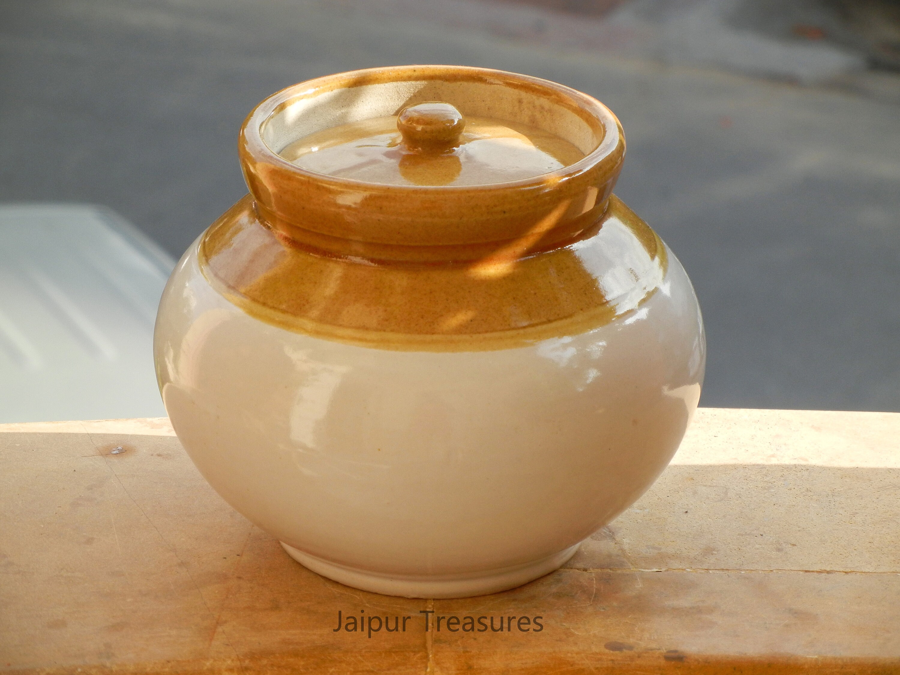 Ceramic Round Pickle Jar Achaar Barni Container Canister Etsy UK