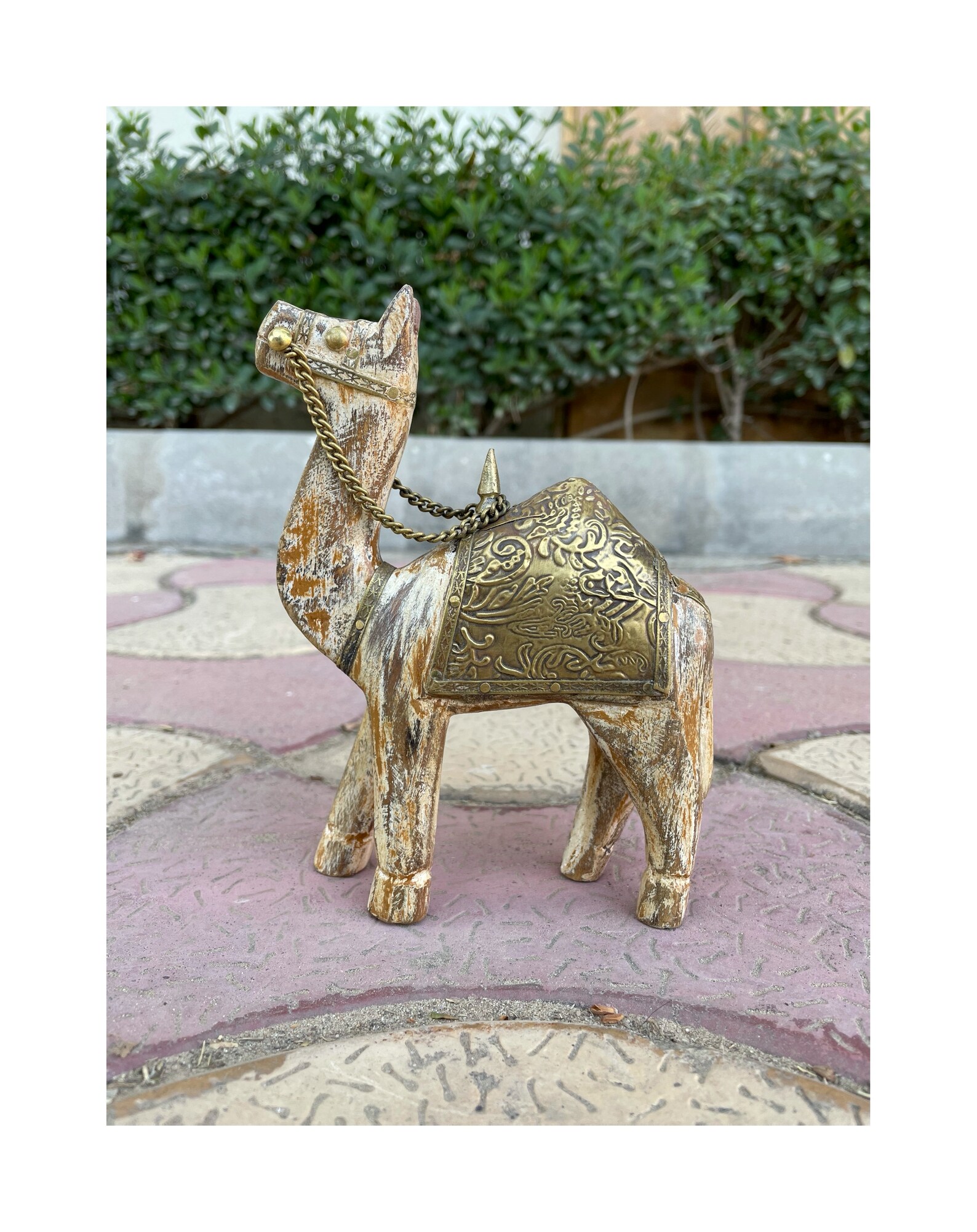 Wooden & Brass Camel Statue Figure Showpiece Home Decor Etsy UK