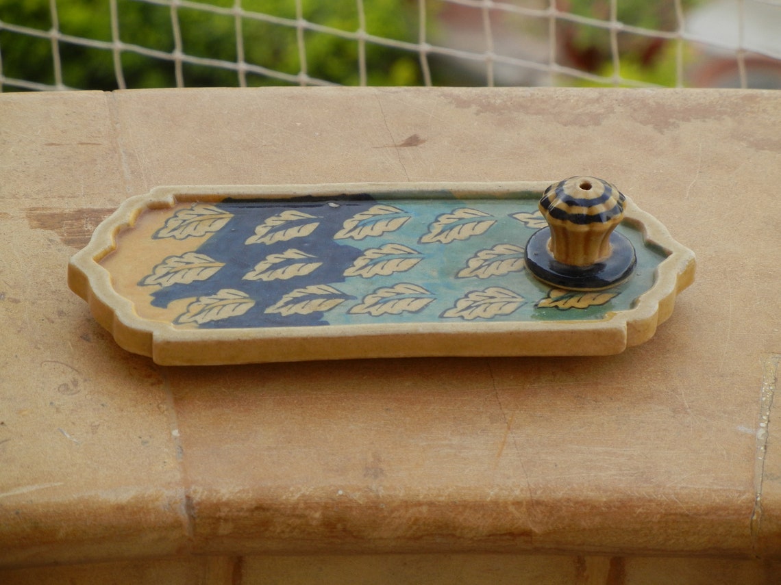 Ceramic Incense Stick Holder Agarbatti Stand Indian Style Etsy