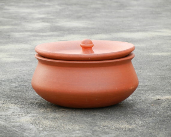 Indian Clay Mitti Earthen Pot for Cooking & Serving, Earthen