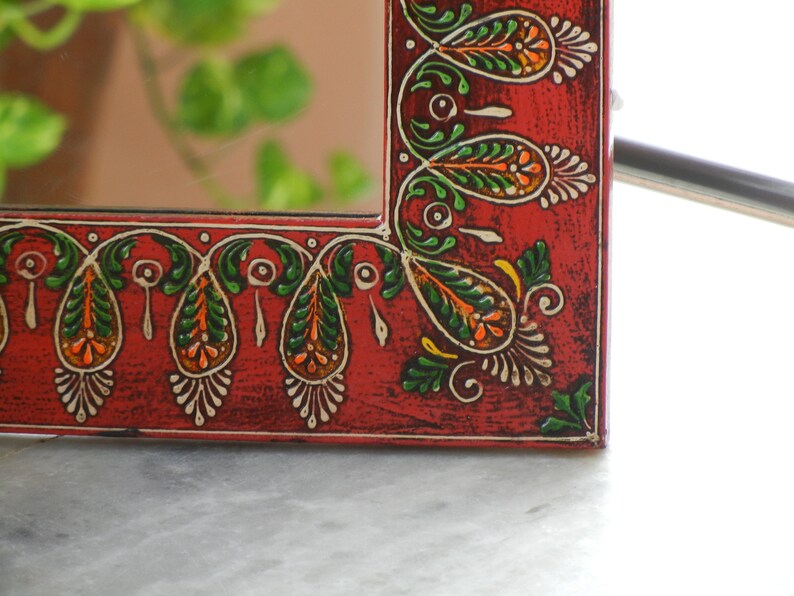 Wooden Wall Mirror Indian Traditional Ethnic Style Handmade | Etsy