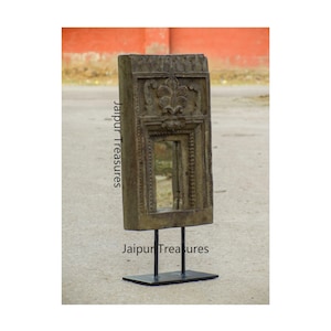 Wooden Mirror Table Decor, Vintage Style, Rustic Finish Table Top, Christmas Decor