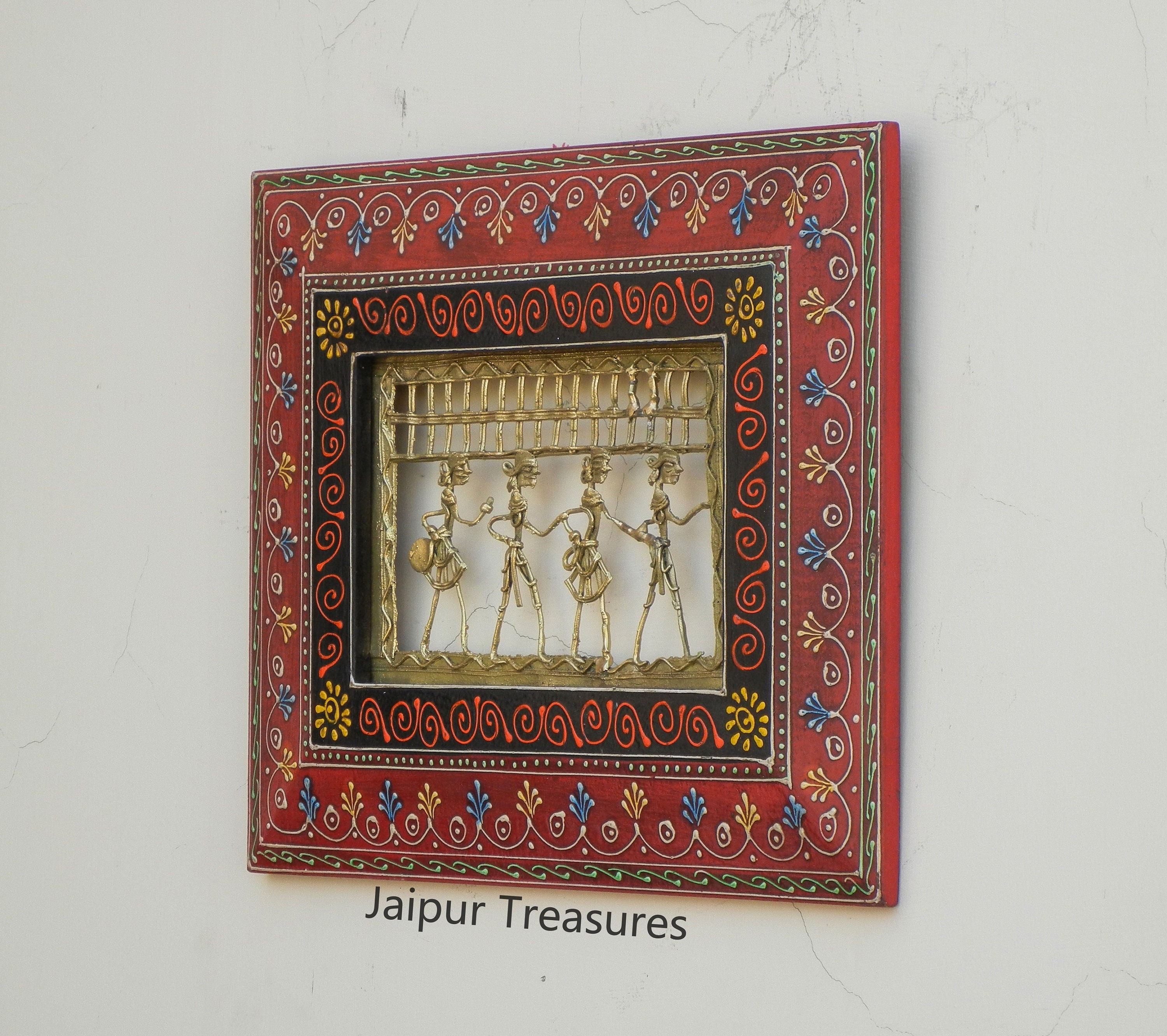 Decoración de pared de madera y latón colgante de pared arte | Etsy