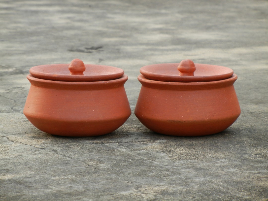 Indian Clay Mitti Earthen Pot for Cooking & Serving, Earthen Cooking ...
