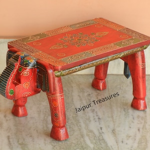 Hölzerner Elefant Hocker, Fußhocker, Ottomane, Hocker, Hocker, Miniatur Dekorativer Kinderhocker