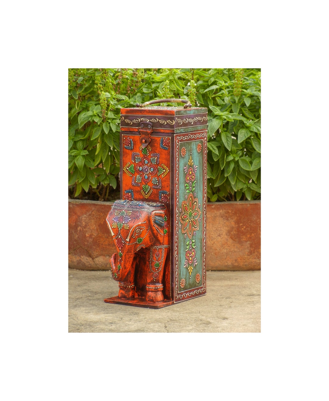 Wooden Elephant Wine Bottle Holder Barware Bottle Stand Etsy