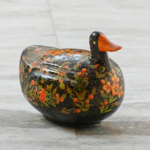 Vintage Paper Mache Jewelry Box, Treasure Box, Indian Style