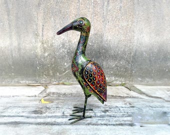 Wooden Painted Bird Statue, Figurine, Showpiece, Ethnic Indian Style, Handmade Hand Painted