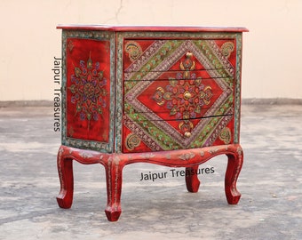 Console Table, Wooden Handmade, Console Table With Drawers, Hallway Table, Entryway Table, Chest Of Drawer, Indian Furniture, Painted Table