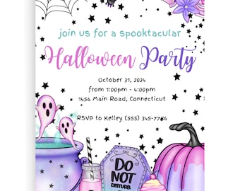 Halloween Invitation, Halloween Party Invitation, Halloween Birthday Invitation, Halloween Costume Party Invitation