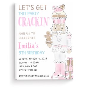 Nutcracker Birthday Invitation Land Of Sweet Invitation Sugar Plum Fairy Birthday Invitation Nutcracker Ballet Instant Download