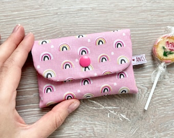 Mini monedero, arcoiris rosa, monedero, cartera, bolso infantil, idea de regalo, bolso pequeño, mujer, regalo de navidad