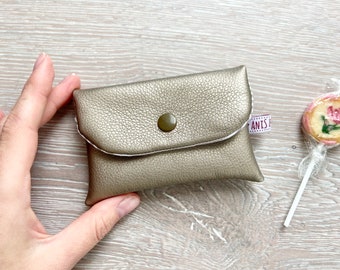 Mini bolso, piel sintética dorada, bolso, cartera, bolso infantil, idea de regalo, bolso pequeño, unisex, regalo de Navidad