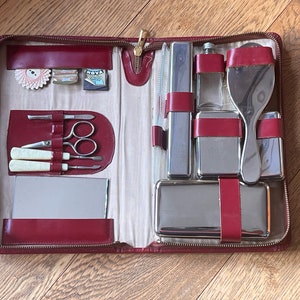 Vanity-Pflegeset, Toilettenartikel, Reisetasche, Vintage