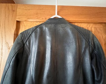 サイズ5 00s shellac high neck leather jkt Defector - Blue Leather Jacket (Size XS, S, M, L, XL, 2XL, 4XL