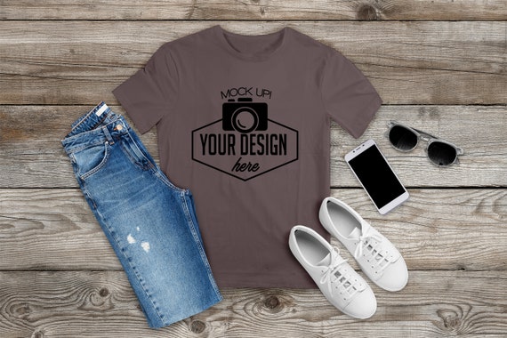 Download Bella Canvas 3001 White Unisex T Shirt Mock Up Shirt Template Etsy