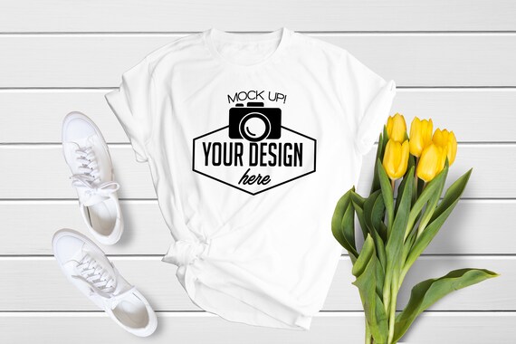 Download White Bella Canvas Mockup Flat Mock Up Shirt Mockup T Shirt Etsy