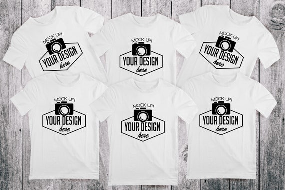 Download Bella Canvas 3001 6 White Tshirts Mockup With Shorts Bella Etsy