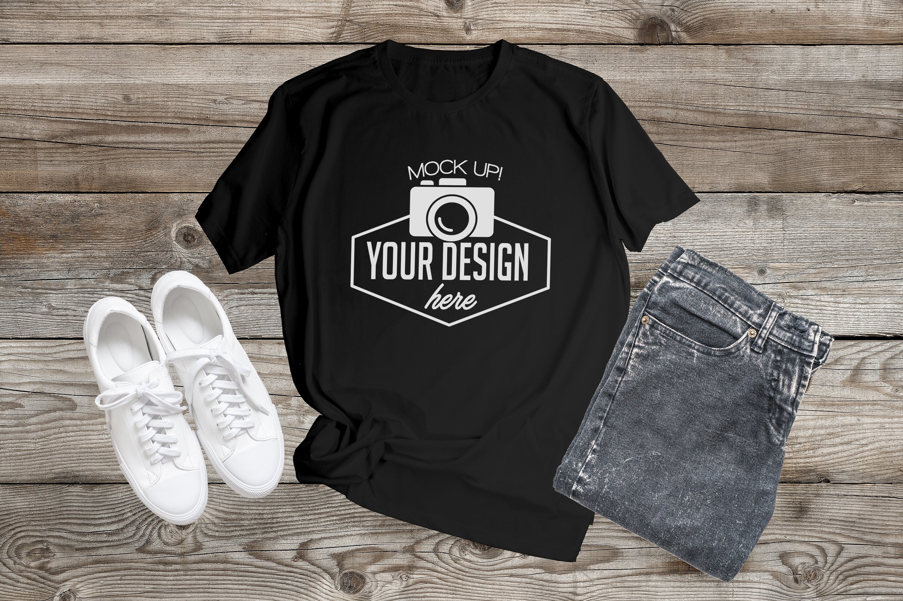 Download Modern Black Shirt Mockup White Unisex Tshirt Mockupt Shirt Etsy